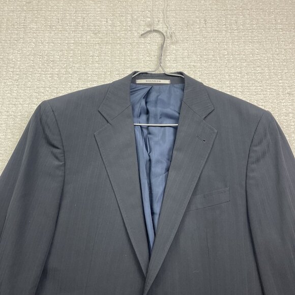 Baumler Blazer Jacket Sports Coat Mens Sz 48 Black / Dark Blue Formal Read - Picture 2 of 16